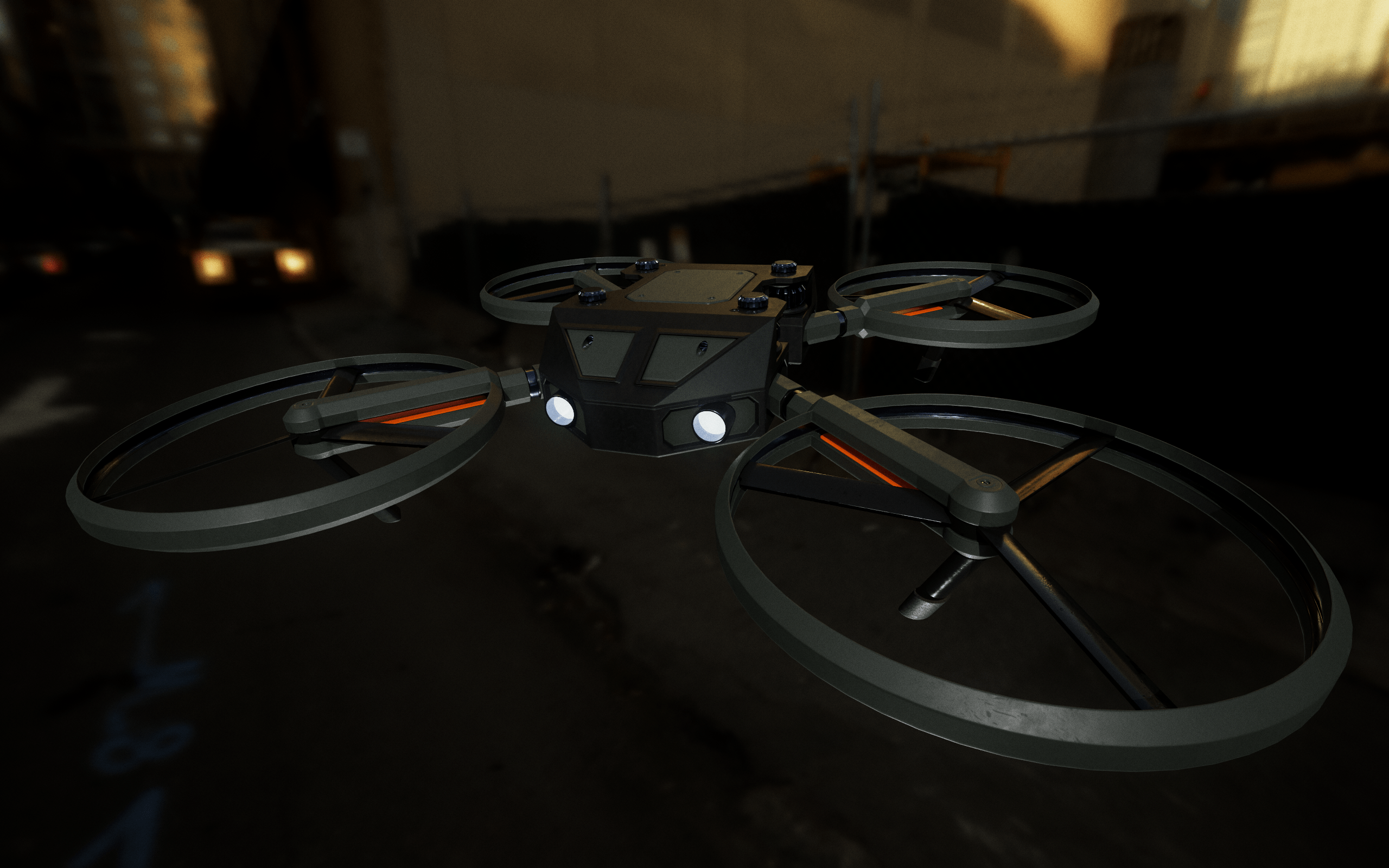Rigged Drone with Modular Barrel and Cell for Packages | Fab