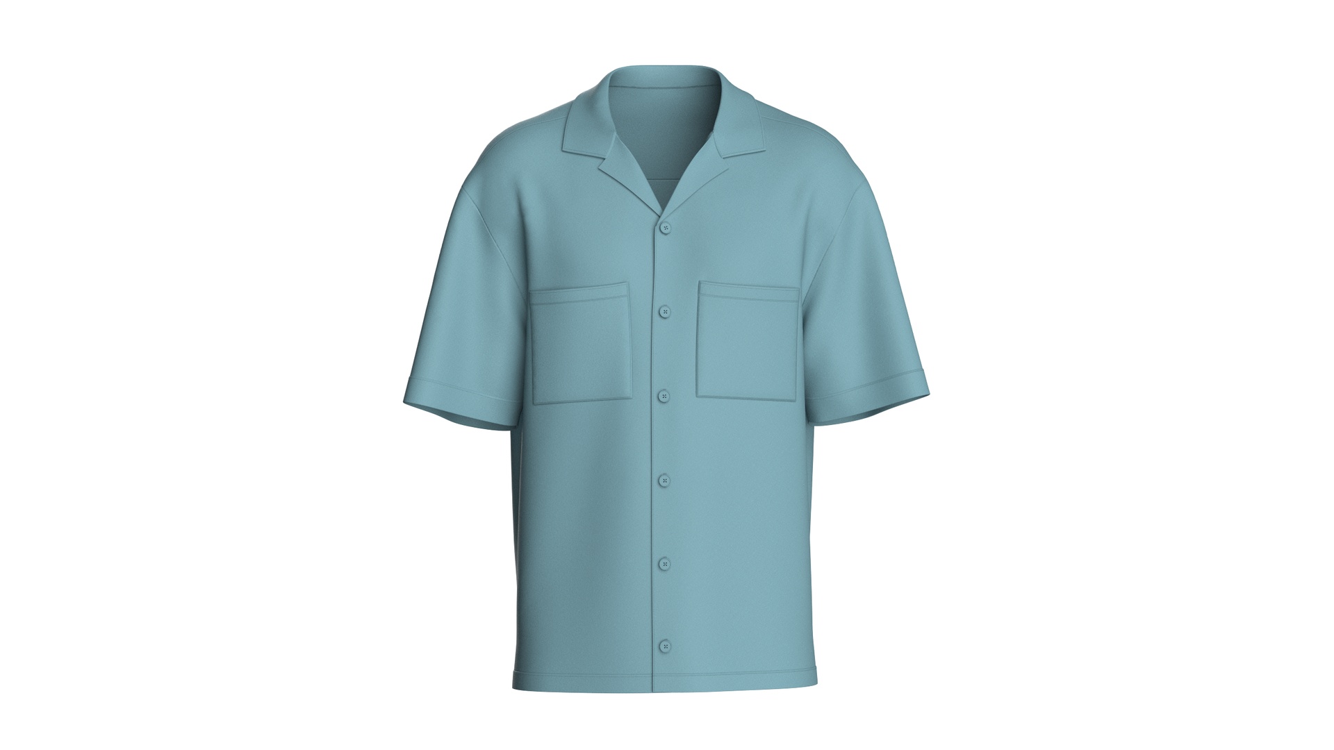 Media 1 for listing Men Short Sleeve Cuban Collar Shirt | High Poly