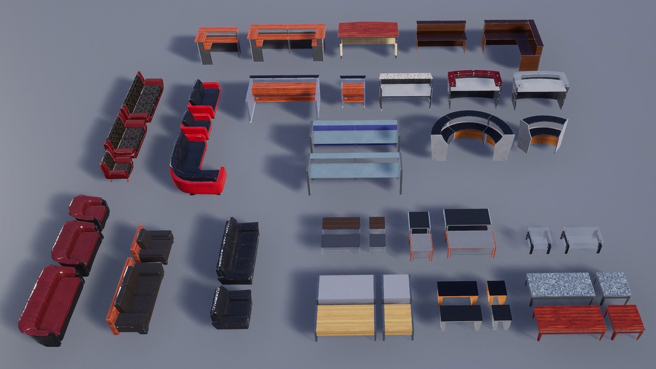 商品 Reception Desk / Couches / Coffee Table 的媒体 1