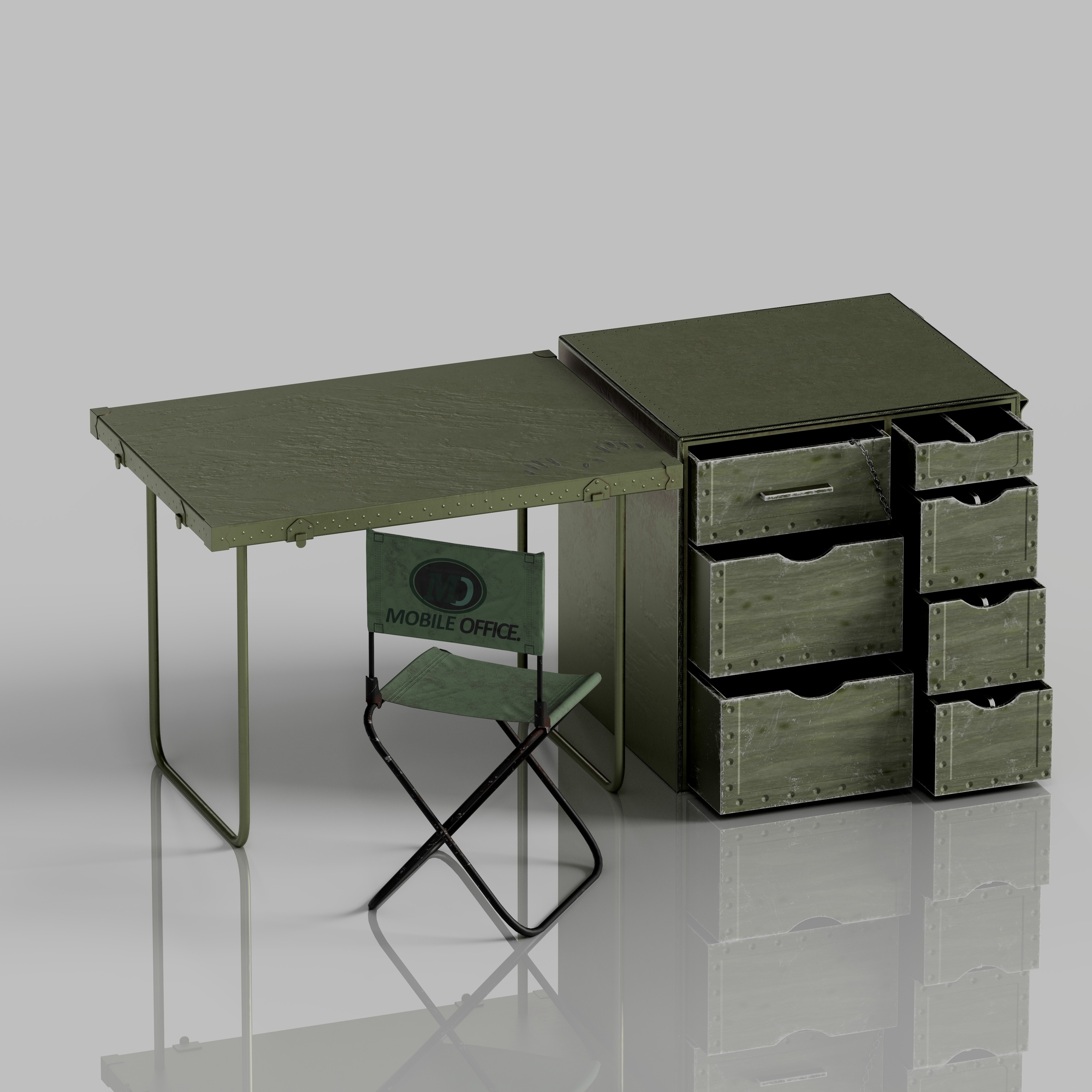 Media 1 for listing Military Field Desk Setup Game Ready