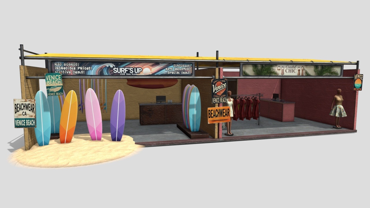 Media 1 for listing Beach Shops on Venice Beach - Set 2 🏖️🛍️