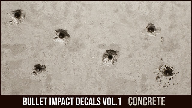 Bullet Impact Decals Vol. 1 - Concrete