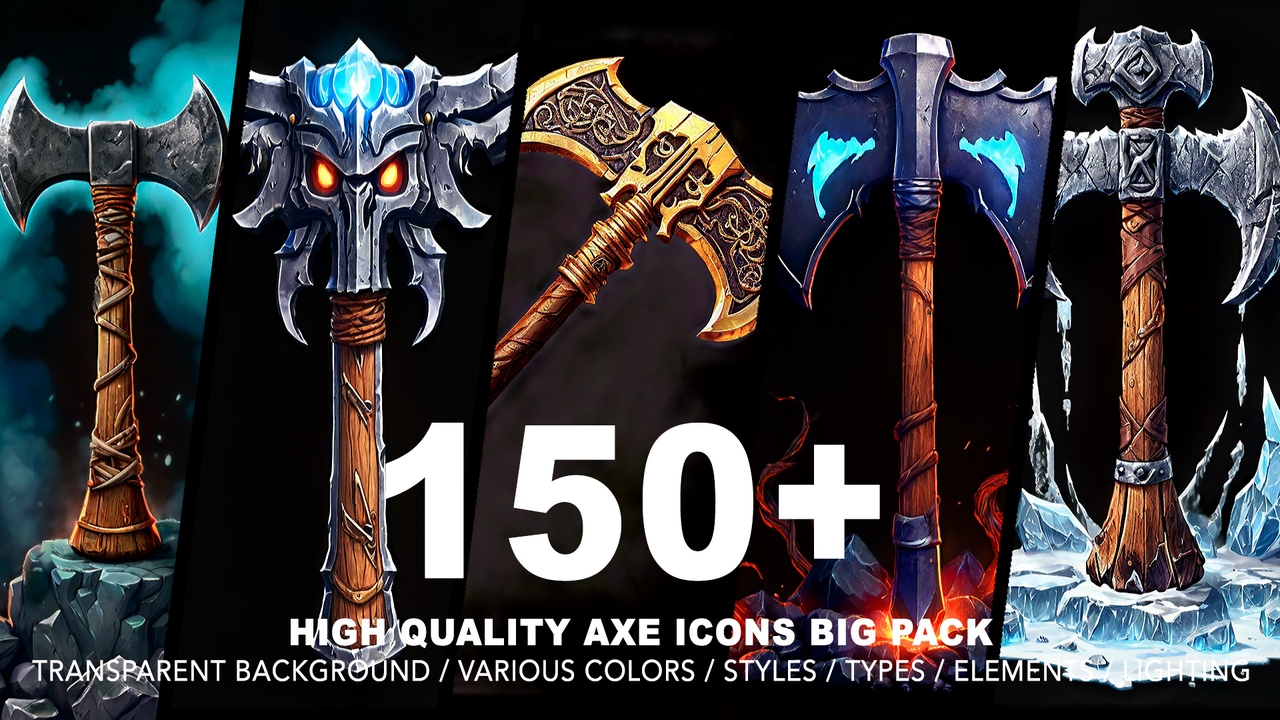 商品 150+ AXE ICONS 的媒体 1