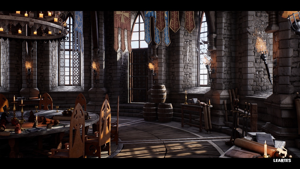 Media 1 for listing Medieval Castle Interior ( Medieval Castle Interior Medieval Throne Realistic )