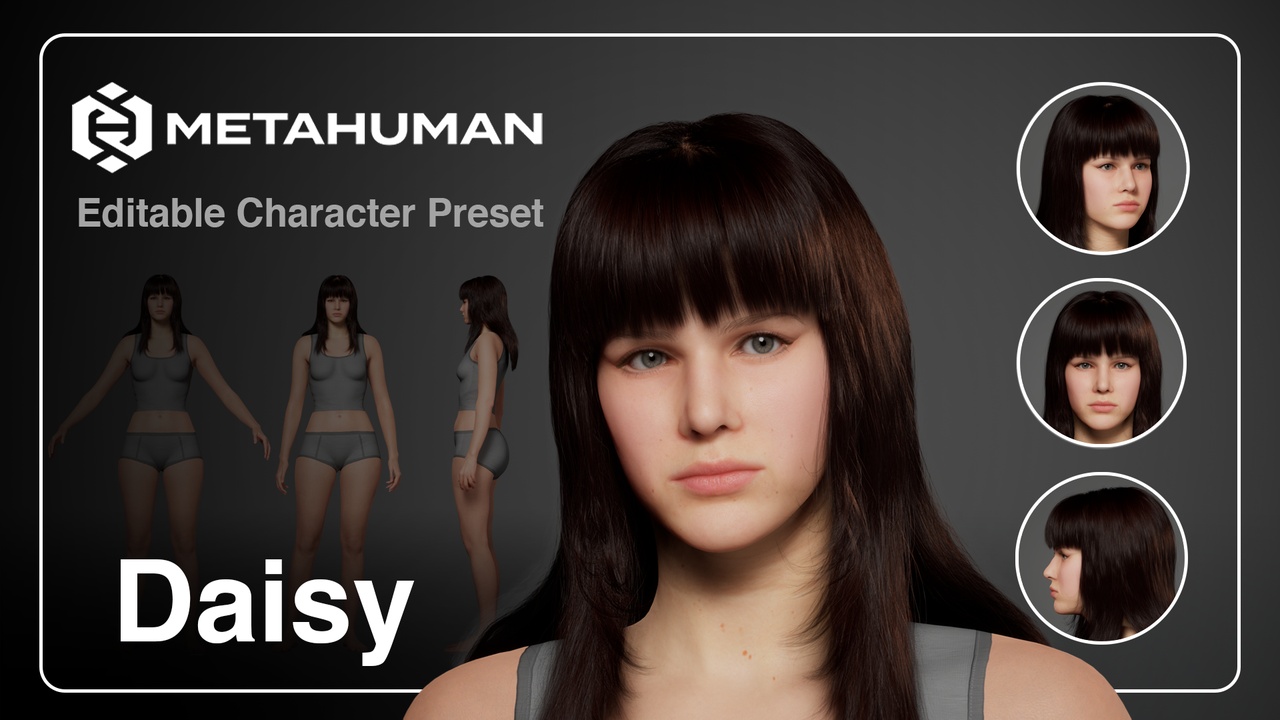 File multimediali per l'articolo Daisy - Editable Metahuman Character: 1