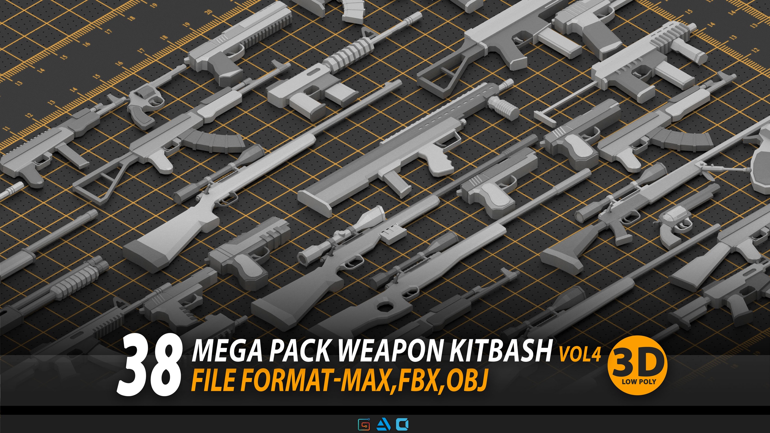 Media 1 for listing Mega pack weapon kitbash|vol4