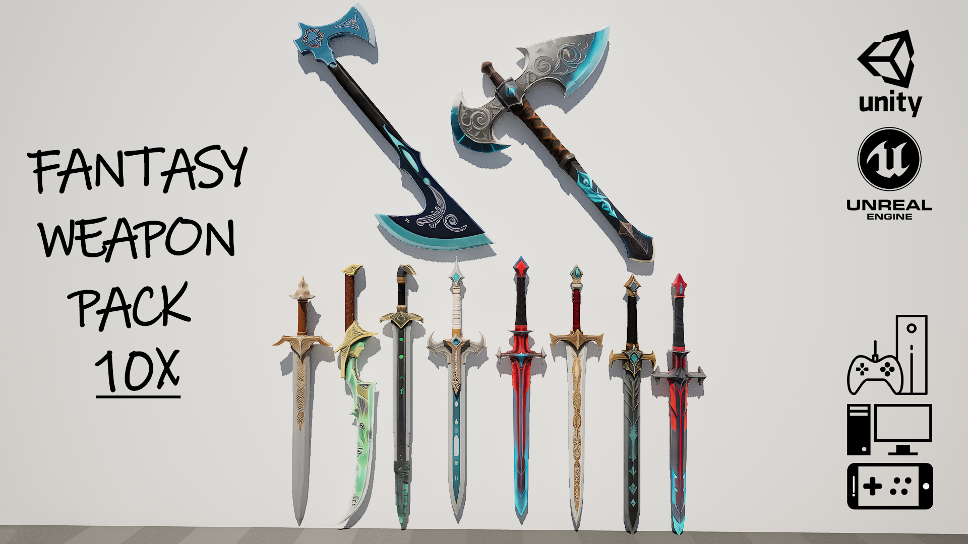 Fantasy Weapon Pack 2(Mobile/PC) | Fab