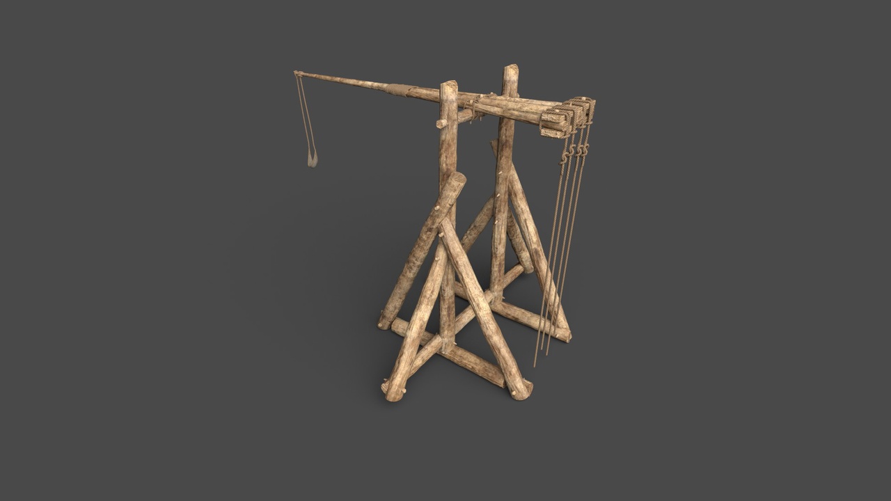 Media 1 for listing Medieval mangonel catapult