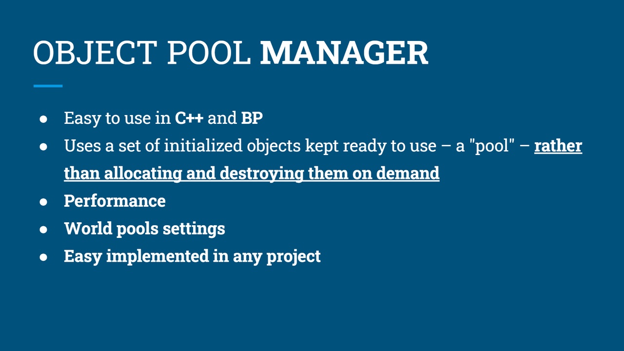 Media 1 for listing Object Pool Manager Plugin