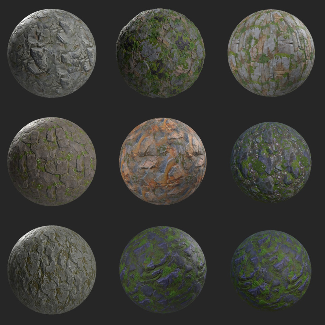 Media 1 for listing Stylized Stone Materials Set 1