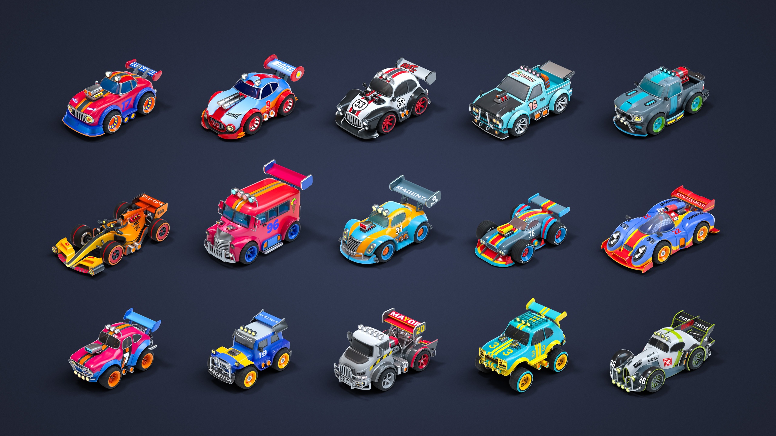 Media 1 for listing Racing Cars - Low Poly 3D Models