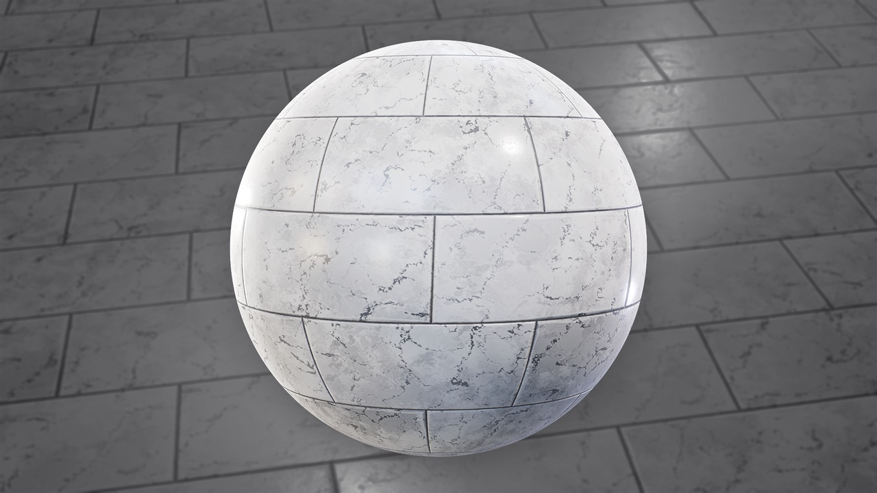 Stylized Marble Tiles 01A - Material | Fab