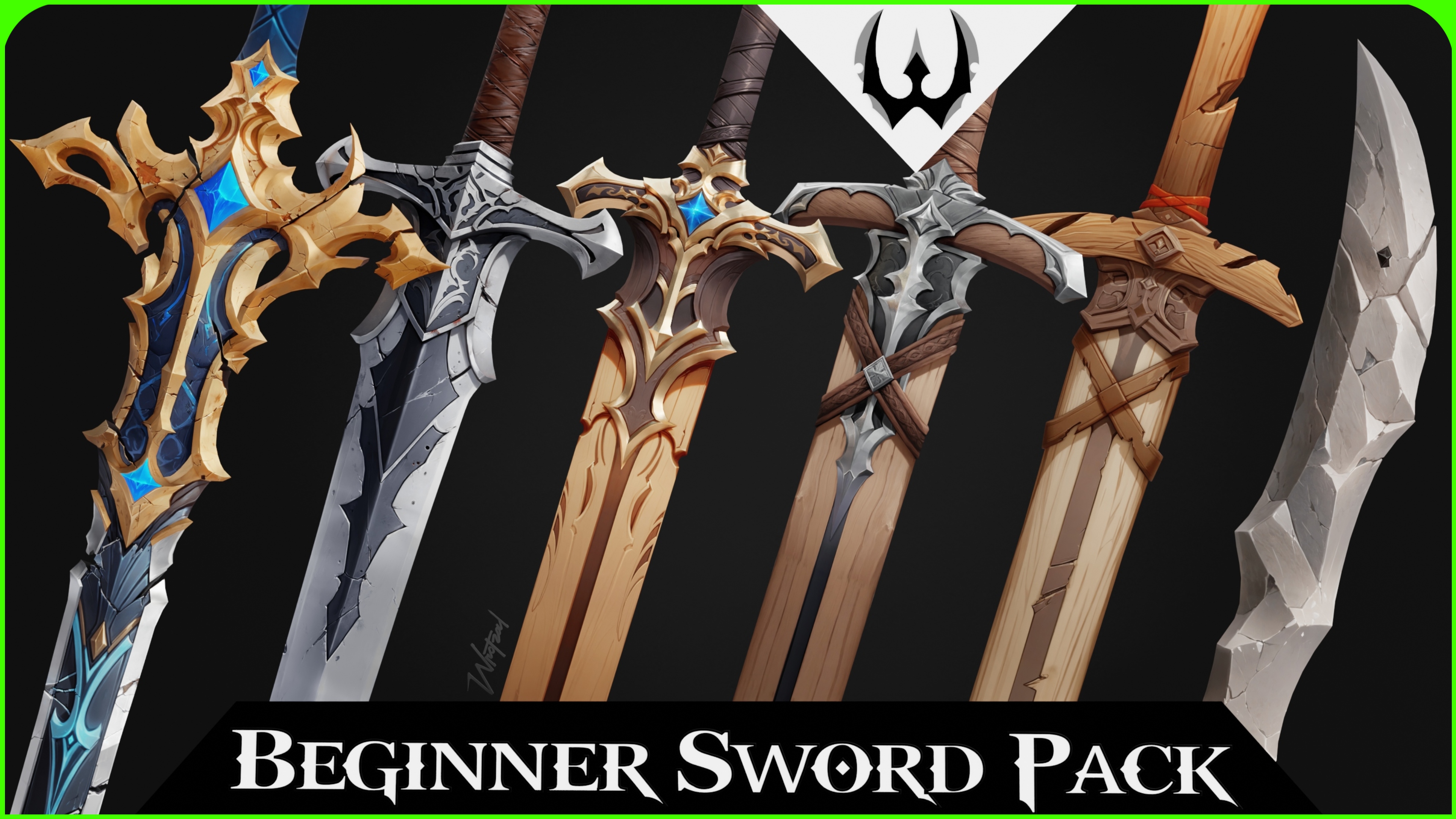 6 Stylized Fantasy Beginner Swords [Sword Pack] | Fab