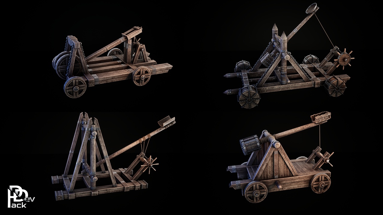商品 Modular Medieval Catapults / 12 Assets 的媒体 1