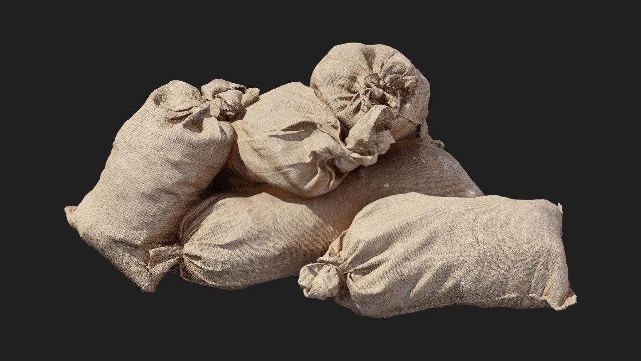 Media 1 for listing Military Trenches Pile Sandbag Canvas 01