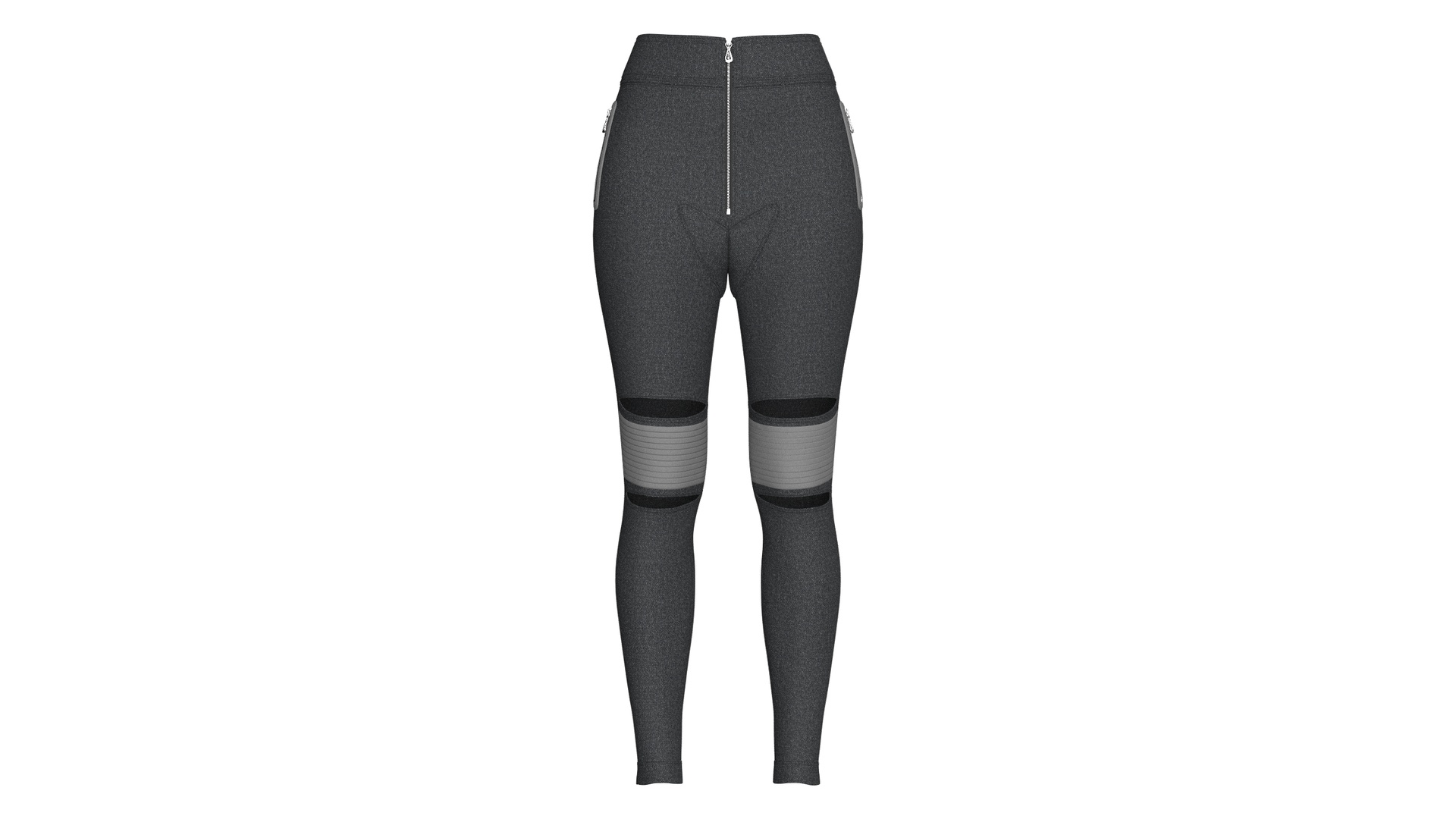 Media 1 for listing Girls Front - Zip Biker Denim Pant | High Poly
