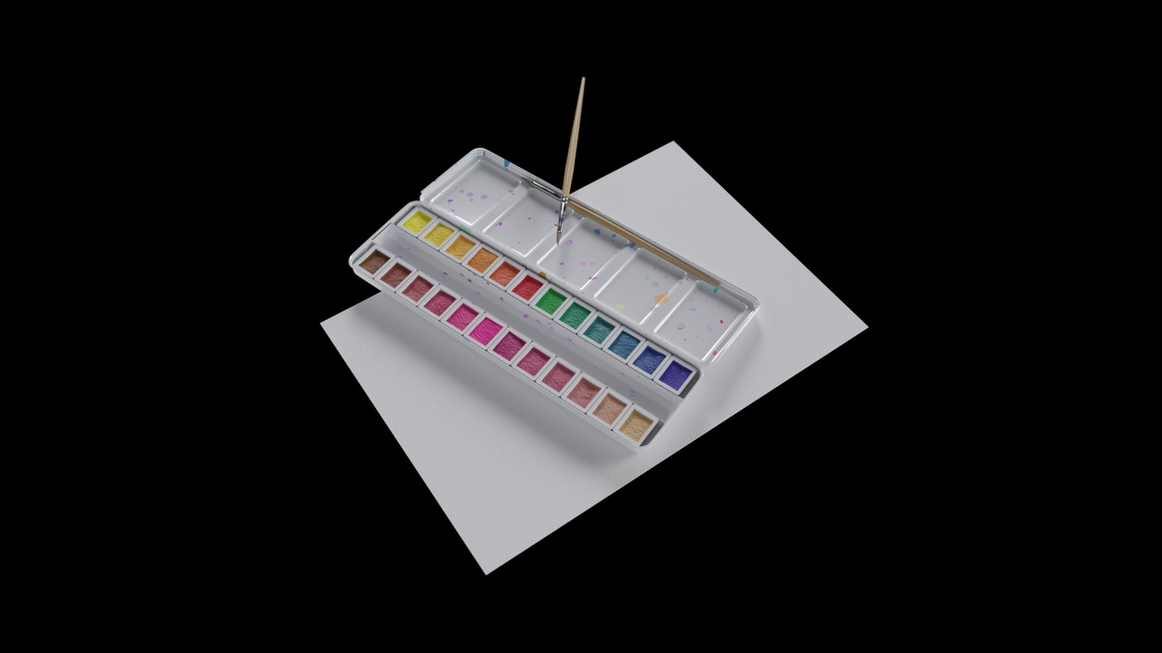 Media 1 for listing Metal Art Watercolor Paint Palet