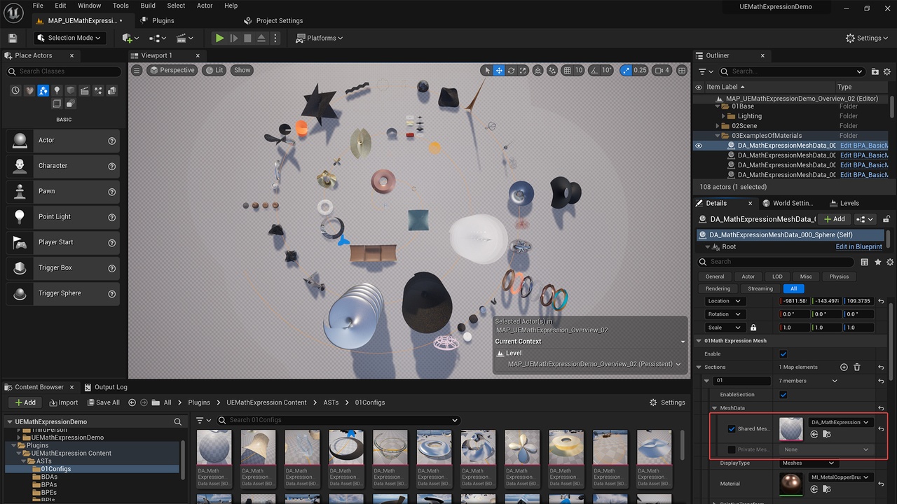Media 1 for listing UEMathExpressionProceduralMesh:Math Formula Based Procedural Mesh and Trajectory