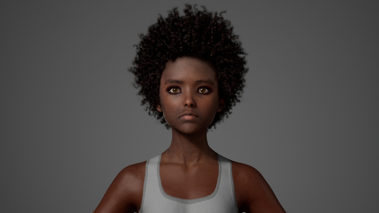 Media 1 for listing Editable MetaHuman tribal female character - Katir.With hair, no clothing includ