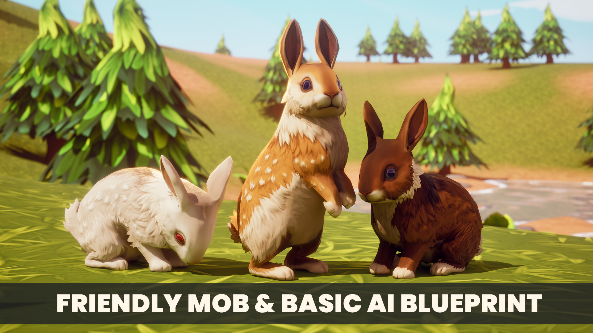 Fab Rickson Mob Stylized Rabbit Critter Mob with Reactive AI | Fab