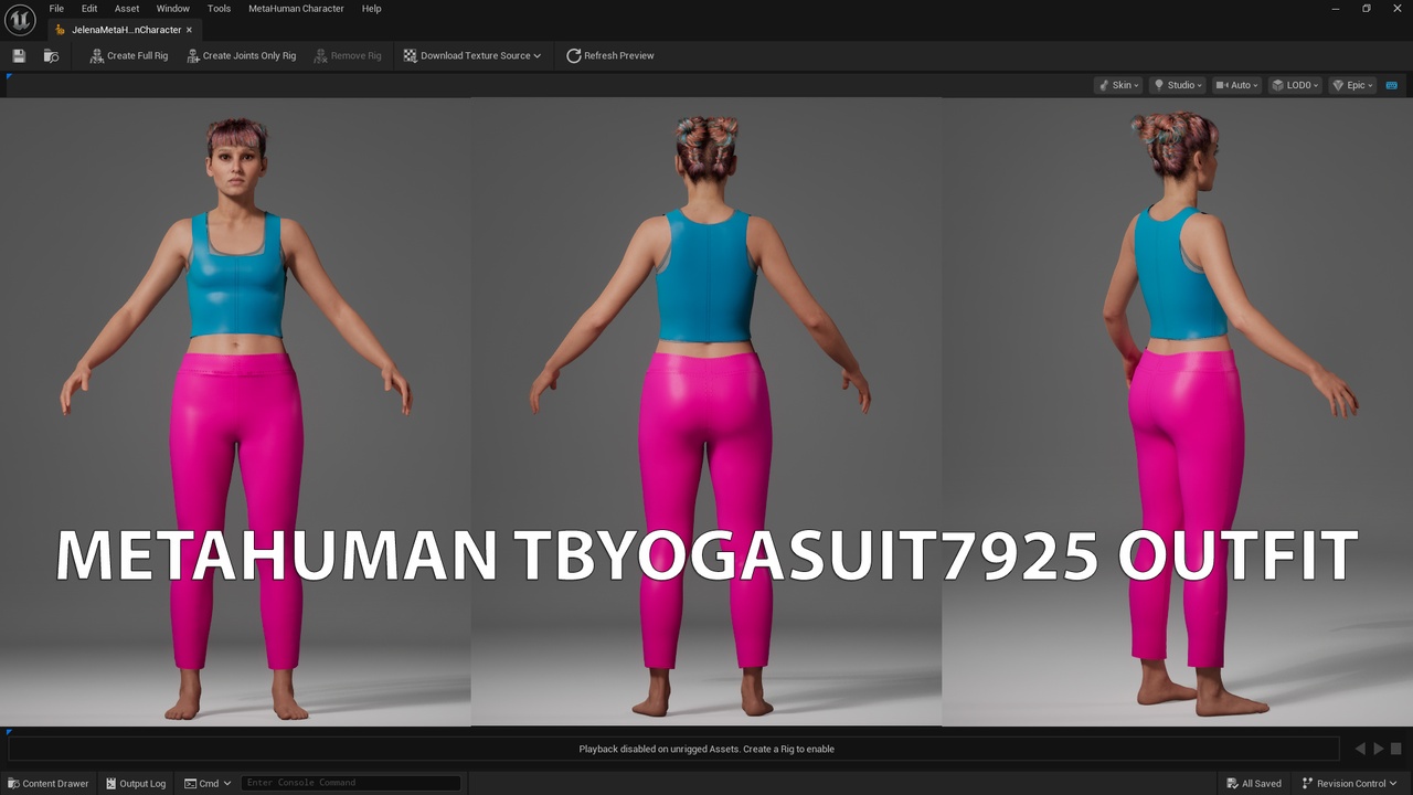 Media 1 for listing MetaHuman TBYogaSuit7925 Outfit