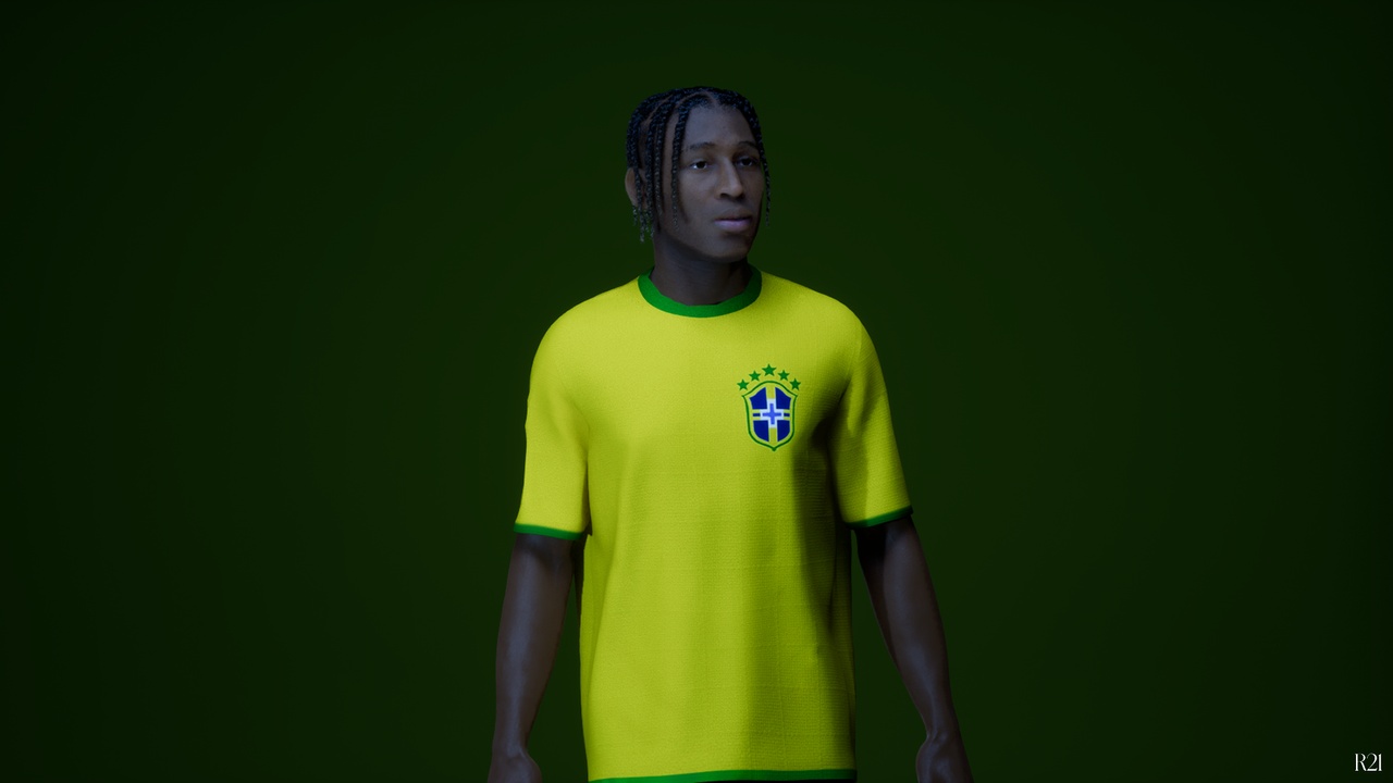 Media 1 for listing Brazil T-Shirt (Var. 1) | Outfit Asset - Metahuman
