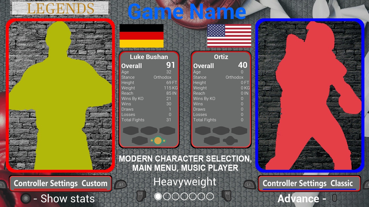 Media 1 for listing Modern Character Selection Menu (Bundle)