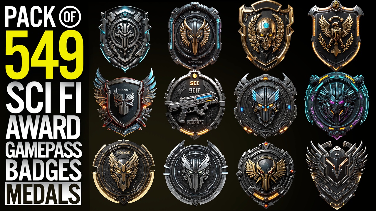 Media 1 for listing Vol 5. 549 SCI FI Badges, Archievements, Trophies, Medals, Signs and Logos