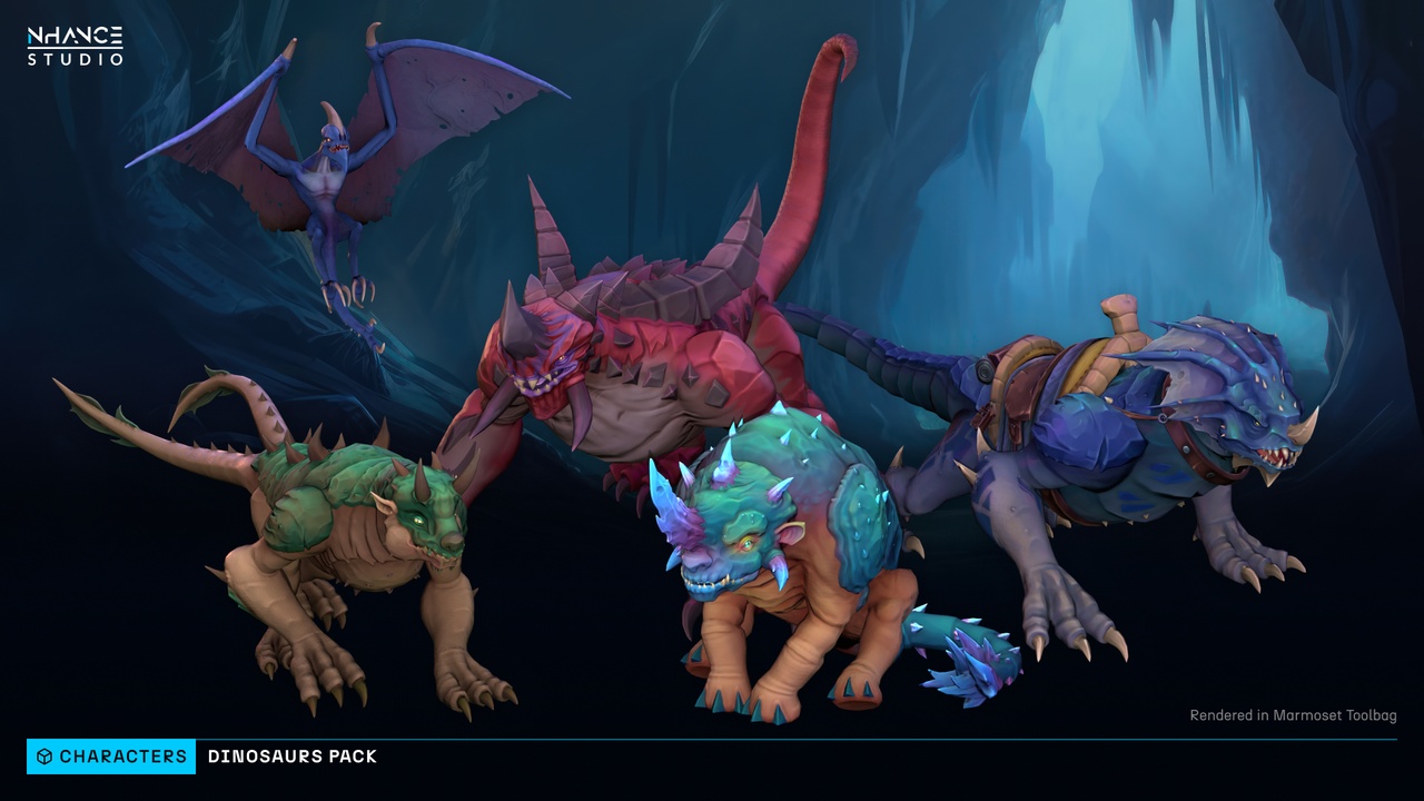 Media 1 for listing Stylized Dinosaurs Pack