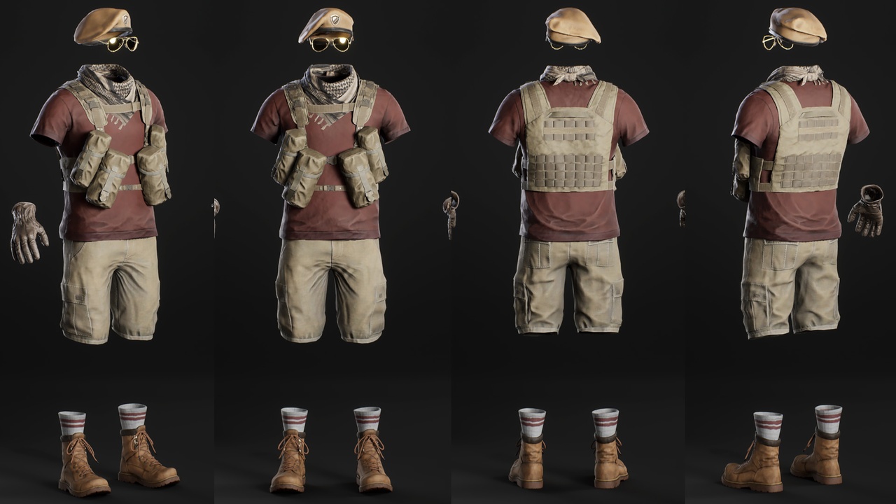 Media 1 for listing Casual Military Outfit 12 - Metahuman