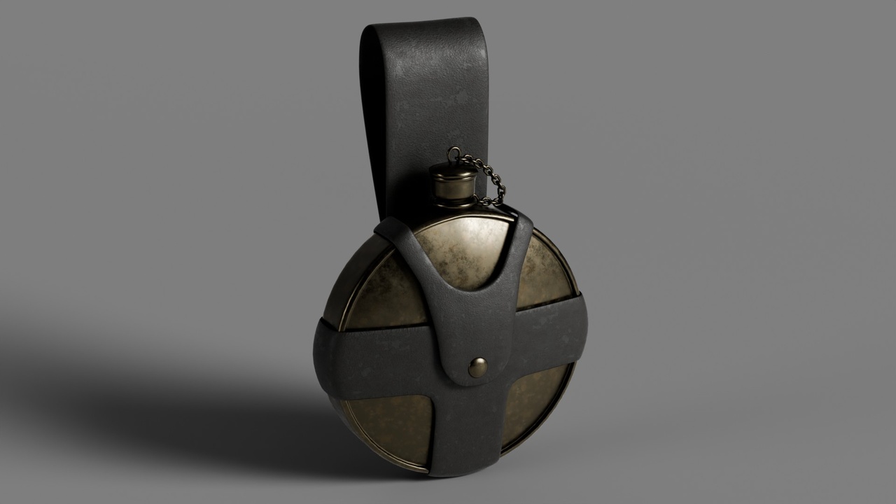 Media 1 for listing Stylized Vintage Flask