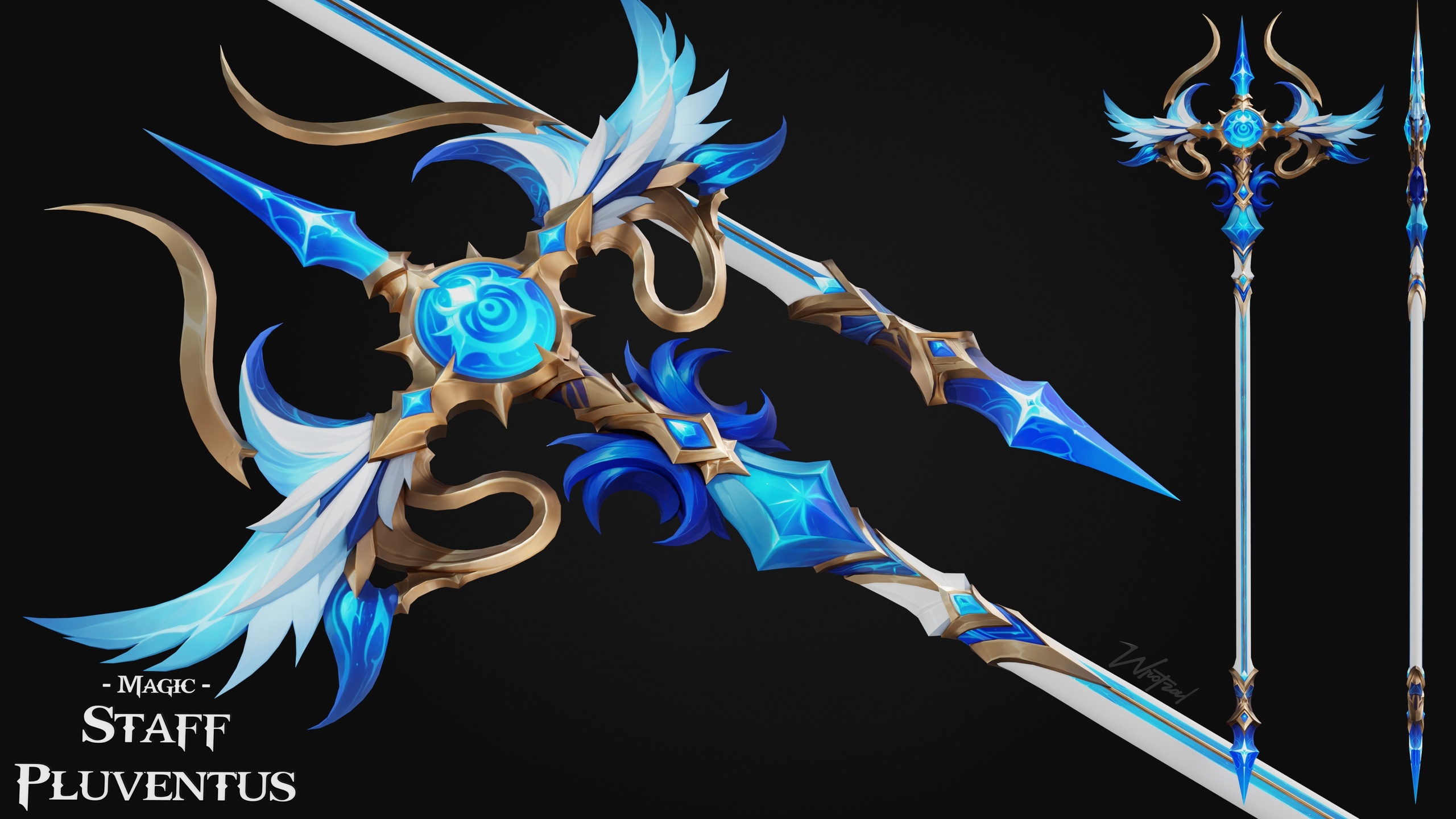 Media 1 for listing Staff Pluventus [Stylized Fantasy]