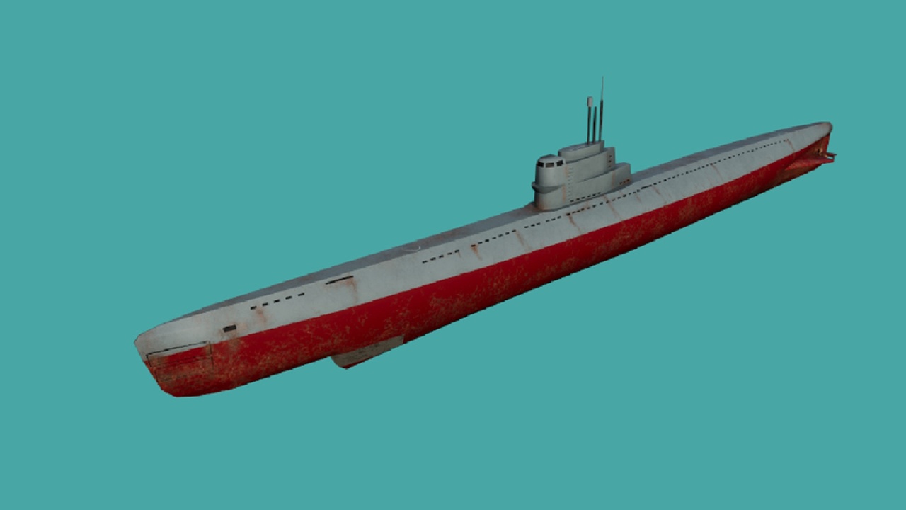 Media 1 for listing Project 613 Submarine — Ultra‑Lowpoly Cold War Sub