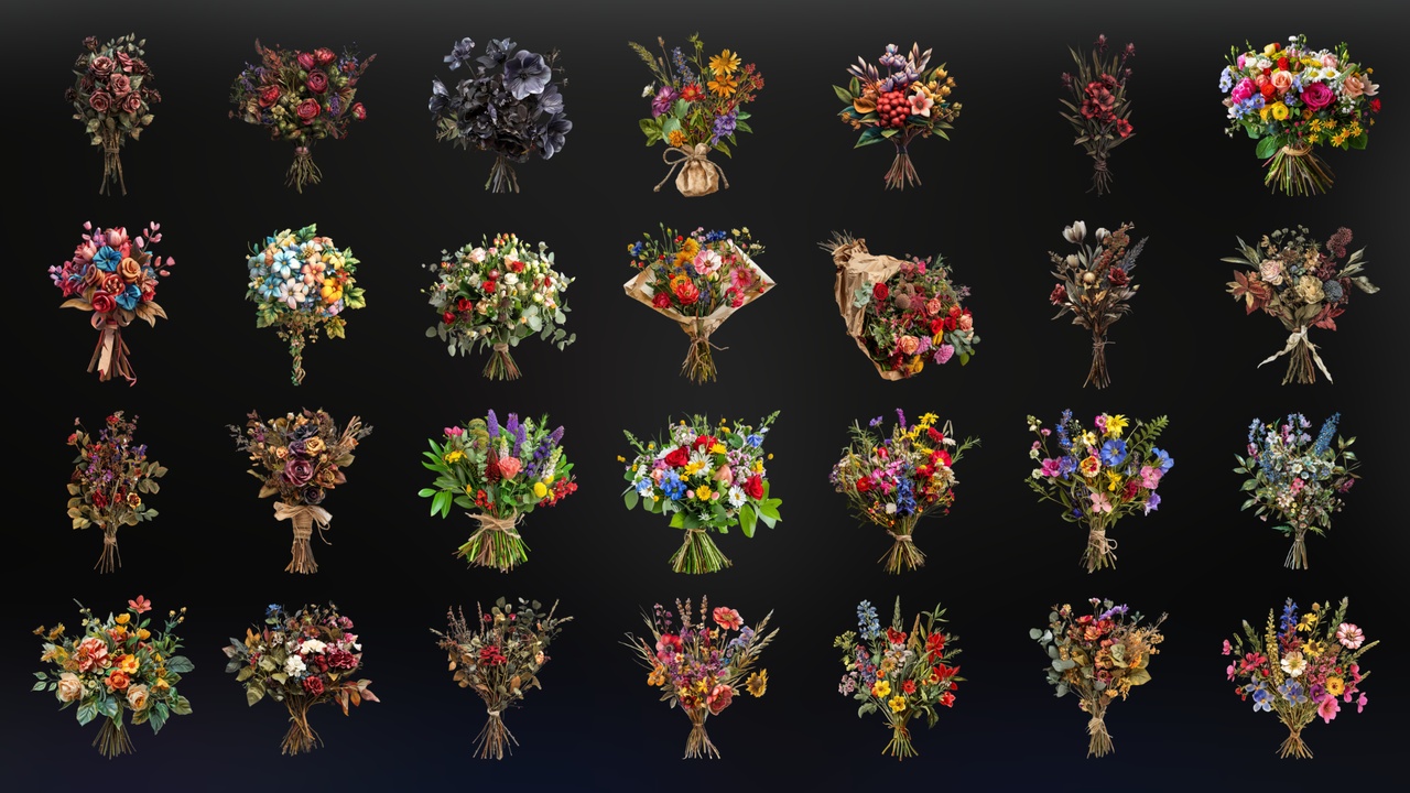 Media 1 for listing Bouquet Of Flowers - Icon Pack