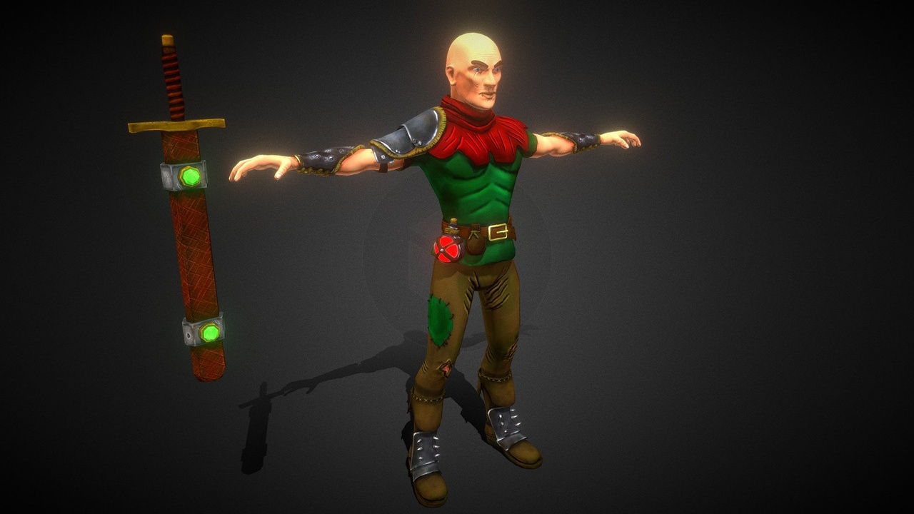商品 Medieval Stylized Bandit and Sword 的媒体 1