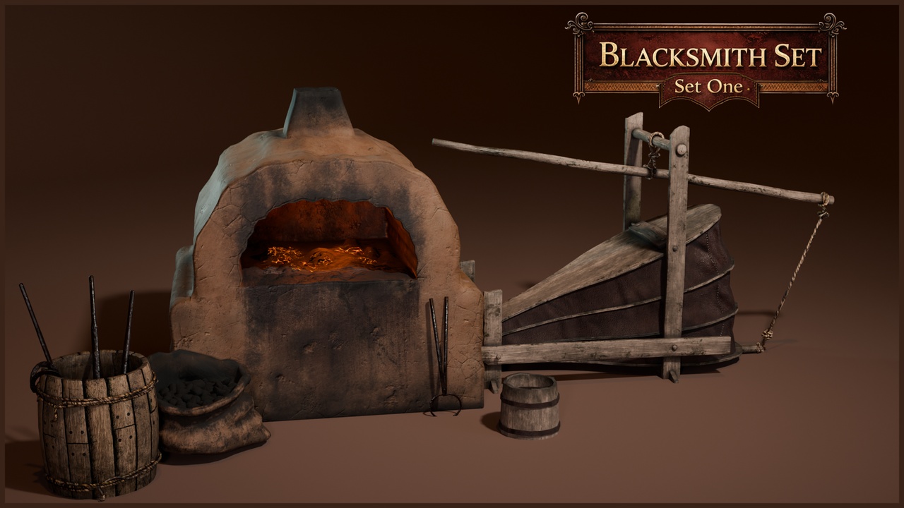 Media 1 for listing Medieval Blacksmith Set — Forge & Heat Core (Set One) 🌟