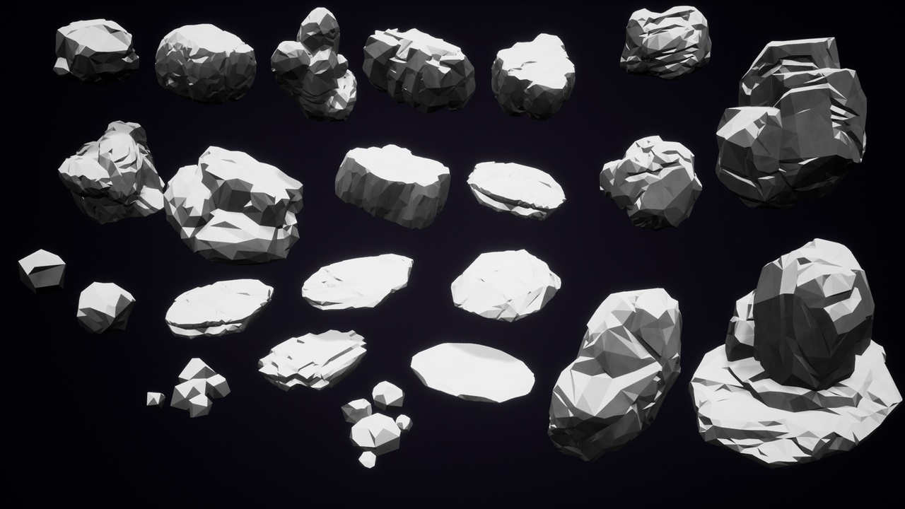 Media 1 for listing Low Poly Cliffs & Rocks