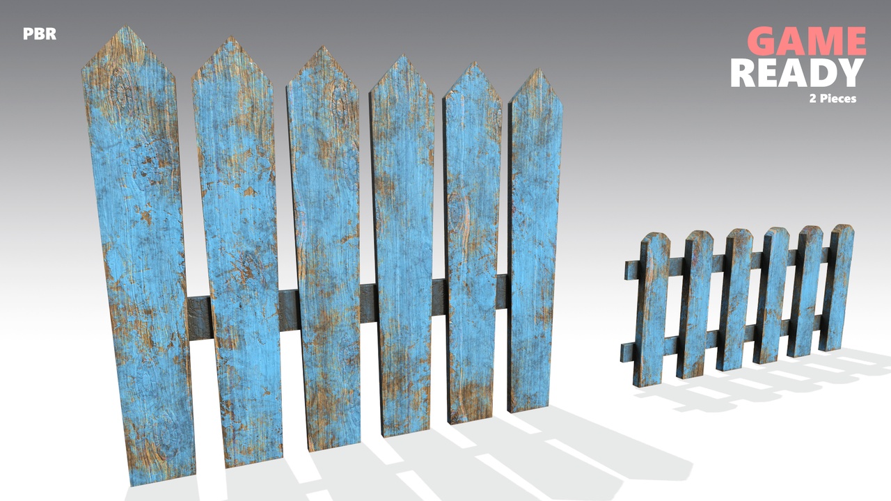 Media 1 for listing Wooden Fences PBR - Modular - Version 5
