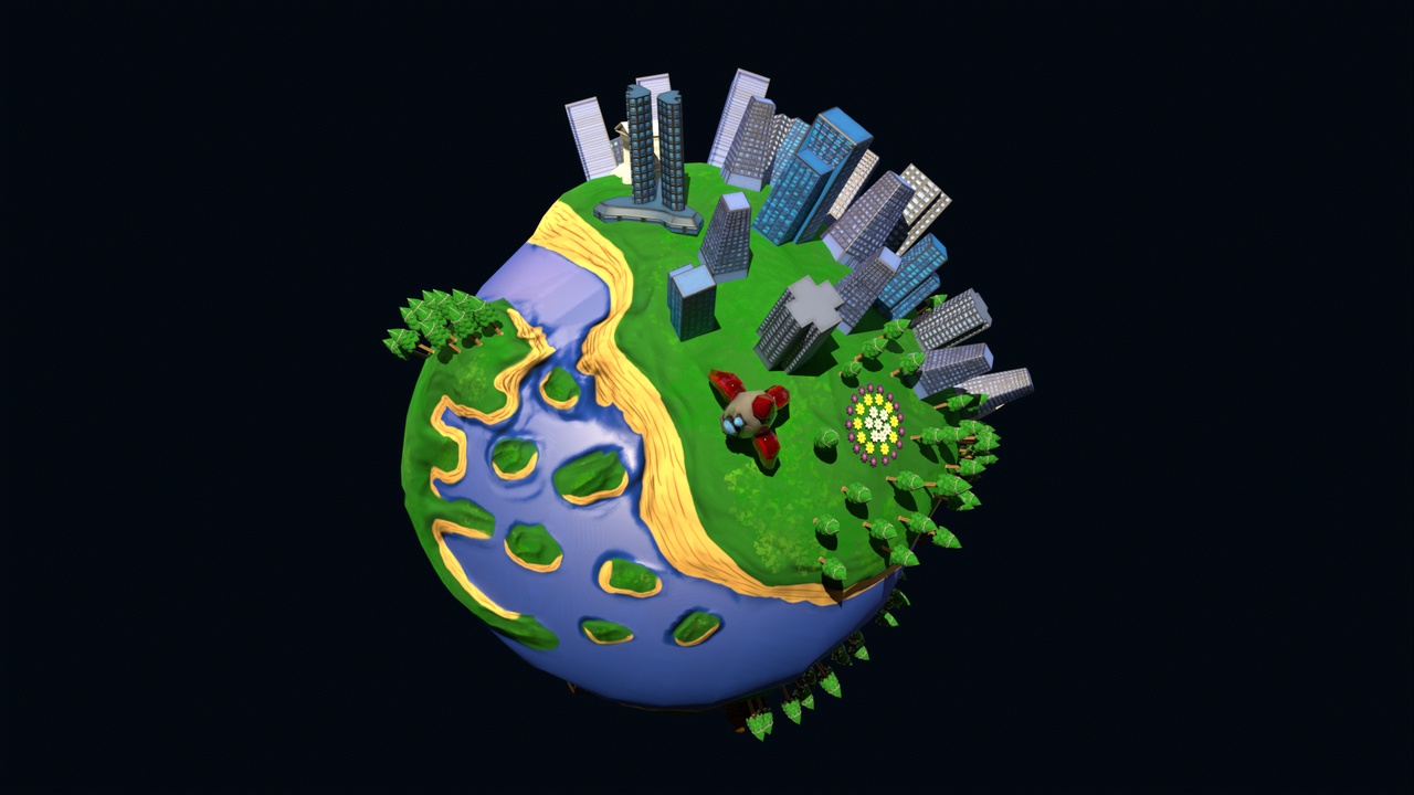 Media 1 for listing Stylized Diorama Planet