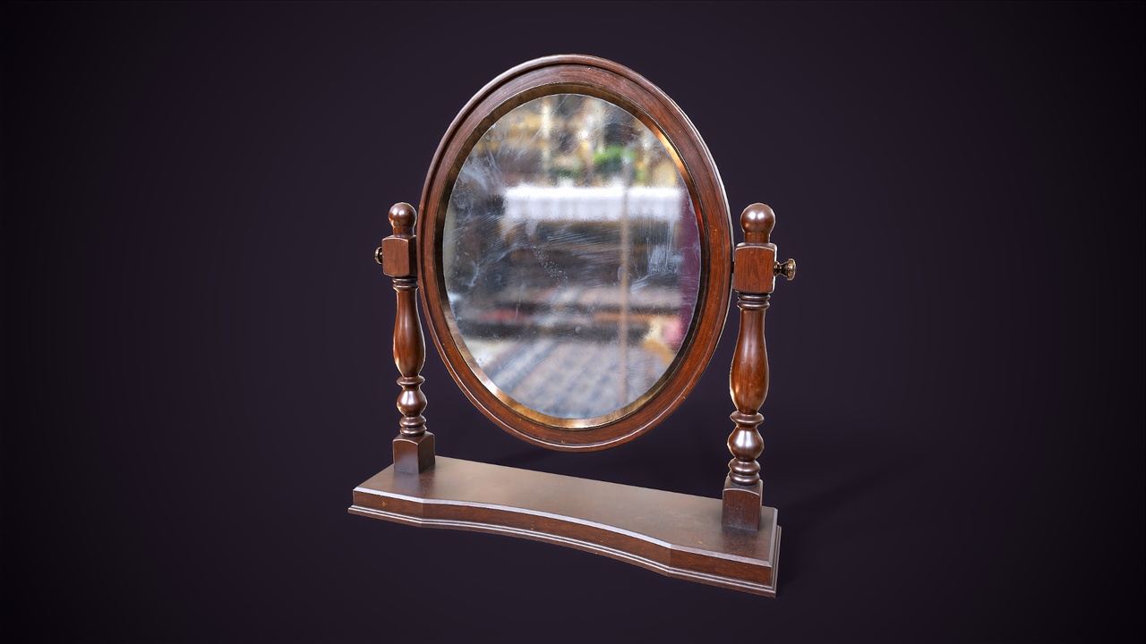 Media 1 for listing Vintage Desk Mirror