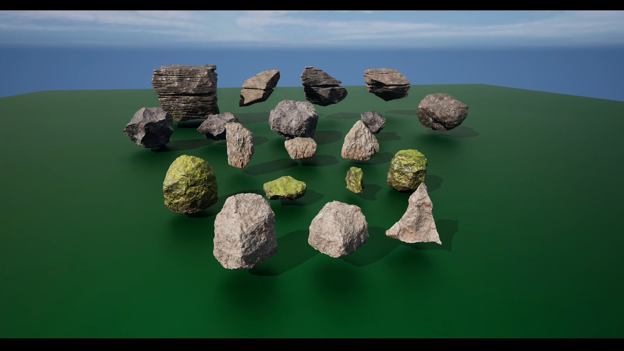 الوسائط 1 للقائمة Nanite Rocks and Boulders Pack