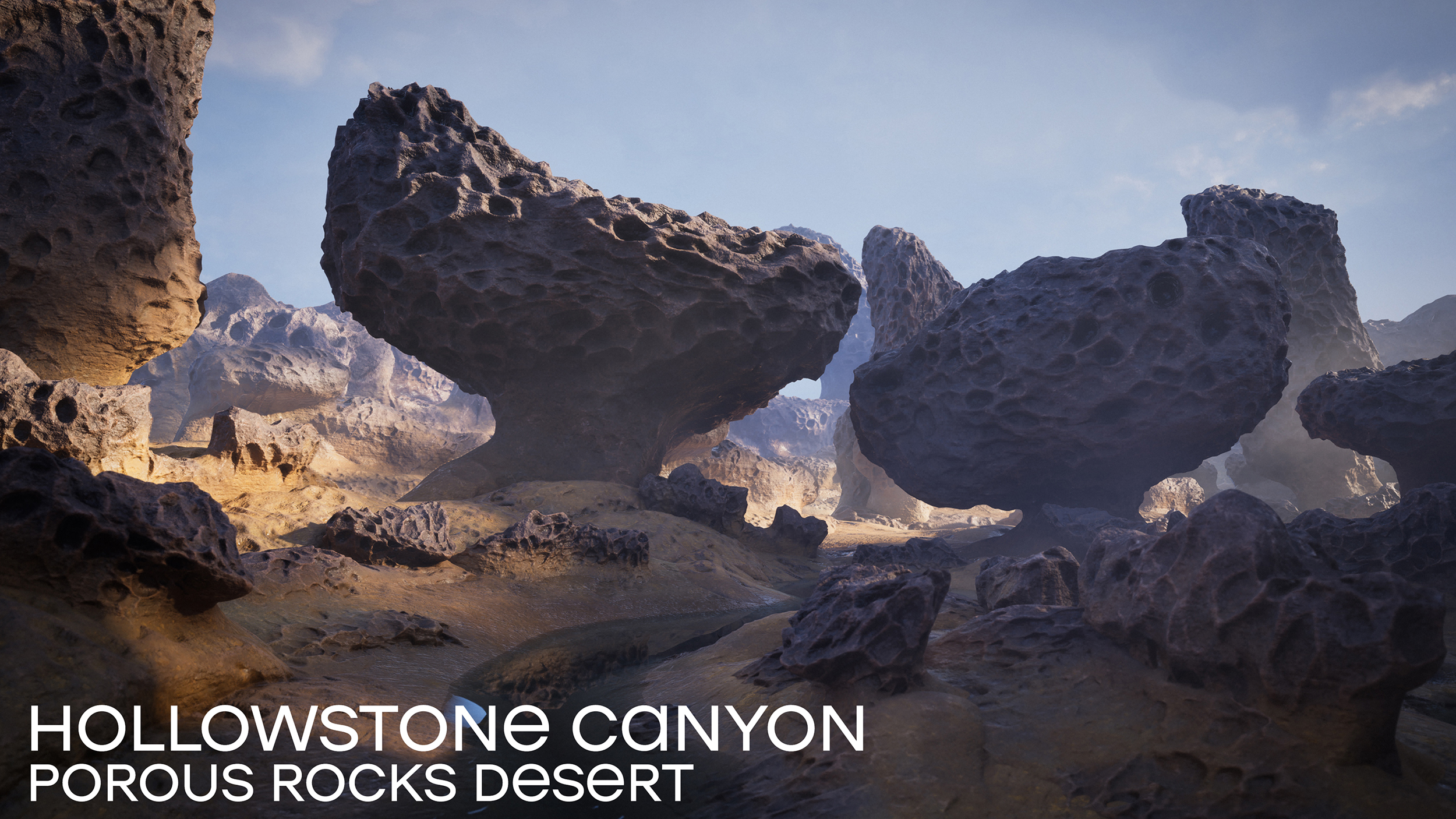 Hollowstone Canyon - Porous Rocks Desert | Fab