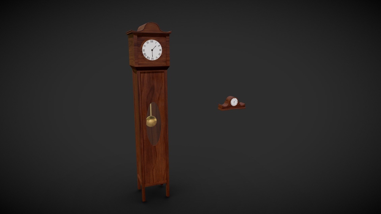 Media 1 for listing Grandfather And Mantelpiece Clock