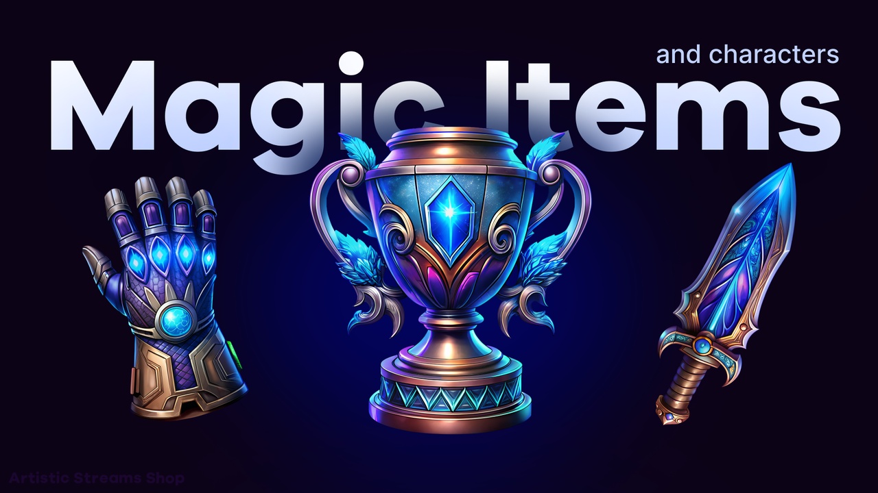 File multimediali per l'articolo 439 Magic Items and Characters - 2D Fantasy Icons: 1