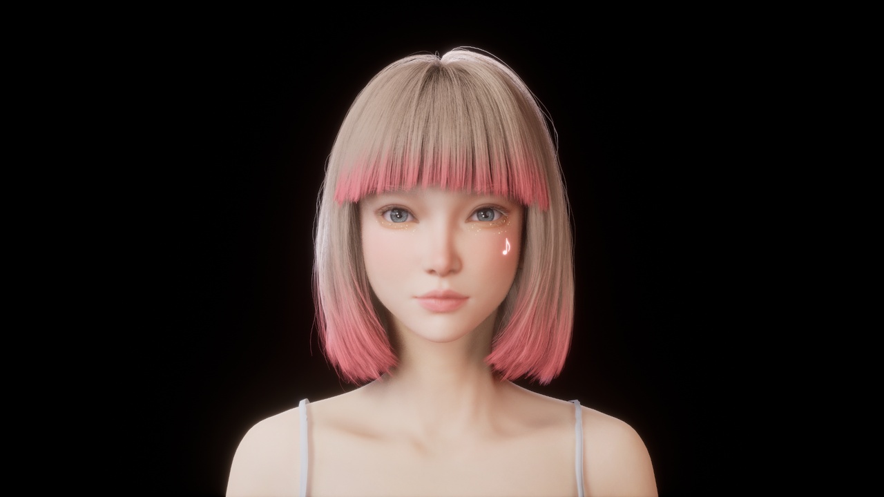Media 1 for listing MetaHuman Hair - Bob with Full Bangs