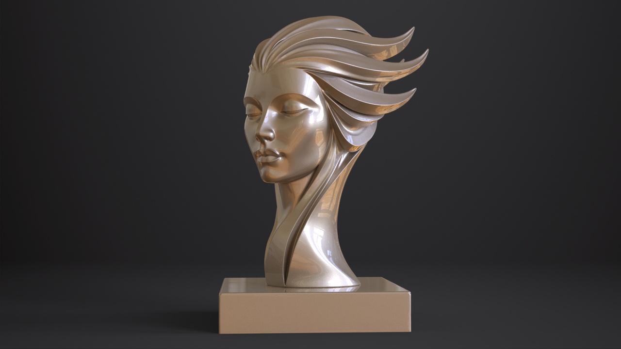 Media 1 for listing Serene head abstract | 3D Print model
