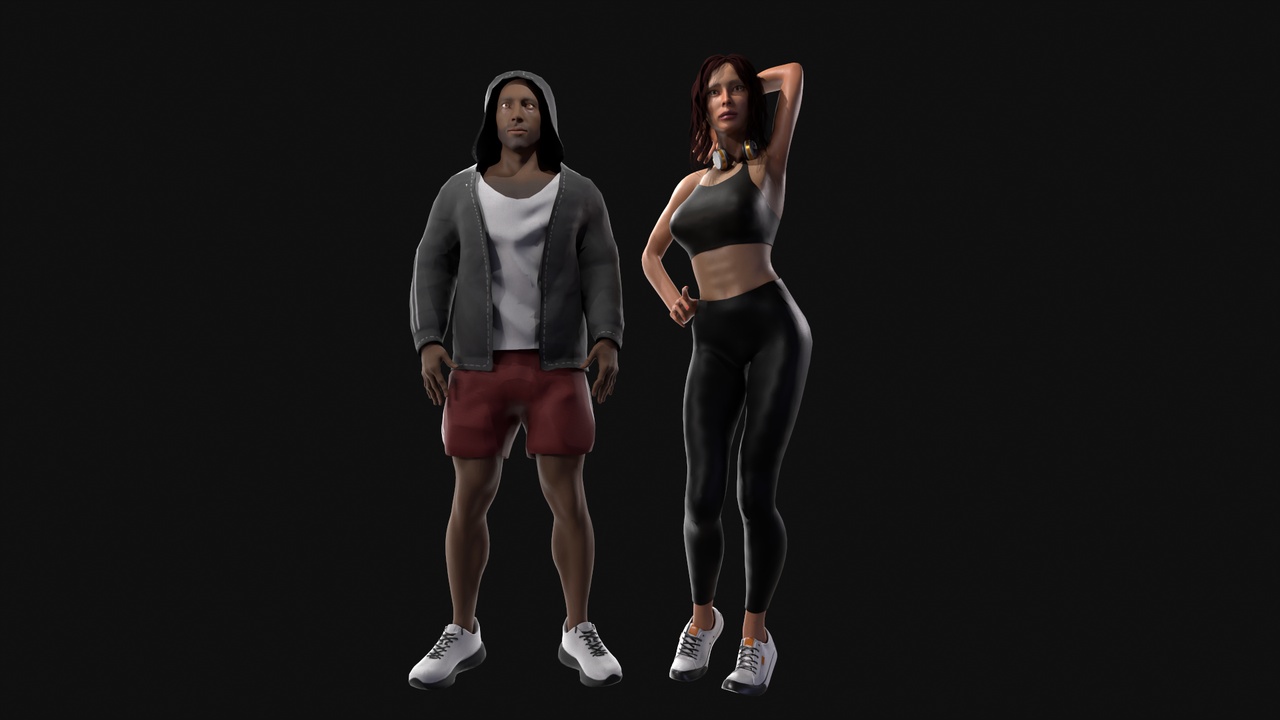 Media 1 for listing Men's and Women's Sport Outfits - Rigged