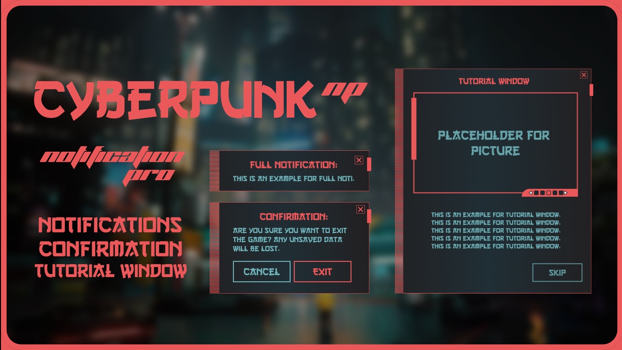Media 1 for listing Notification System Pro: Cyberpunk