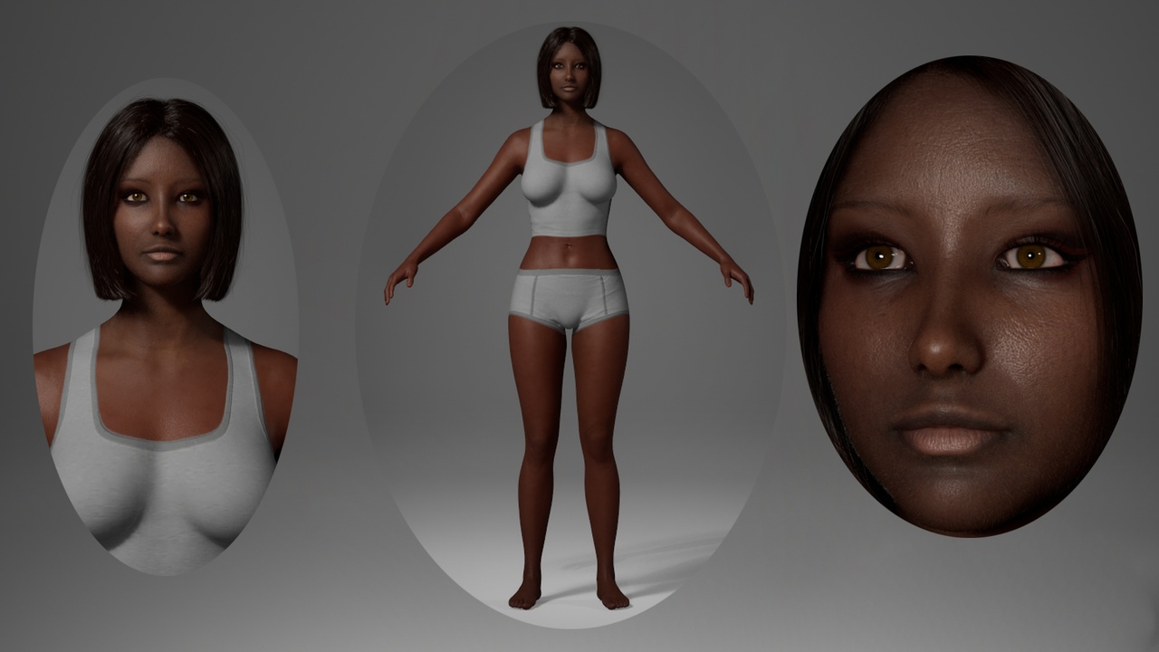 Media 1 for listing Editable MetaHuman female character - Iti.With hair, no clothing included.
