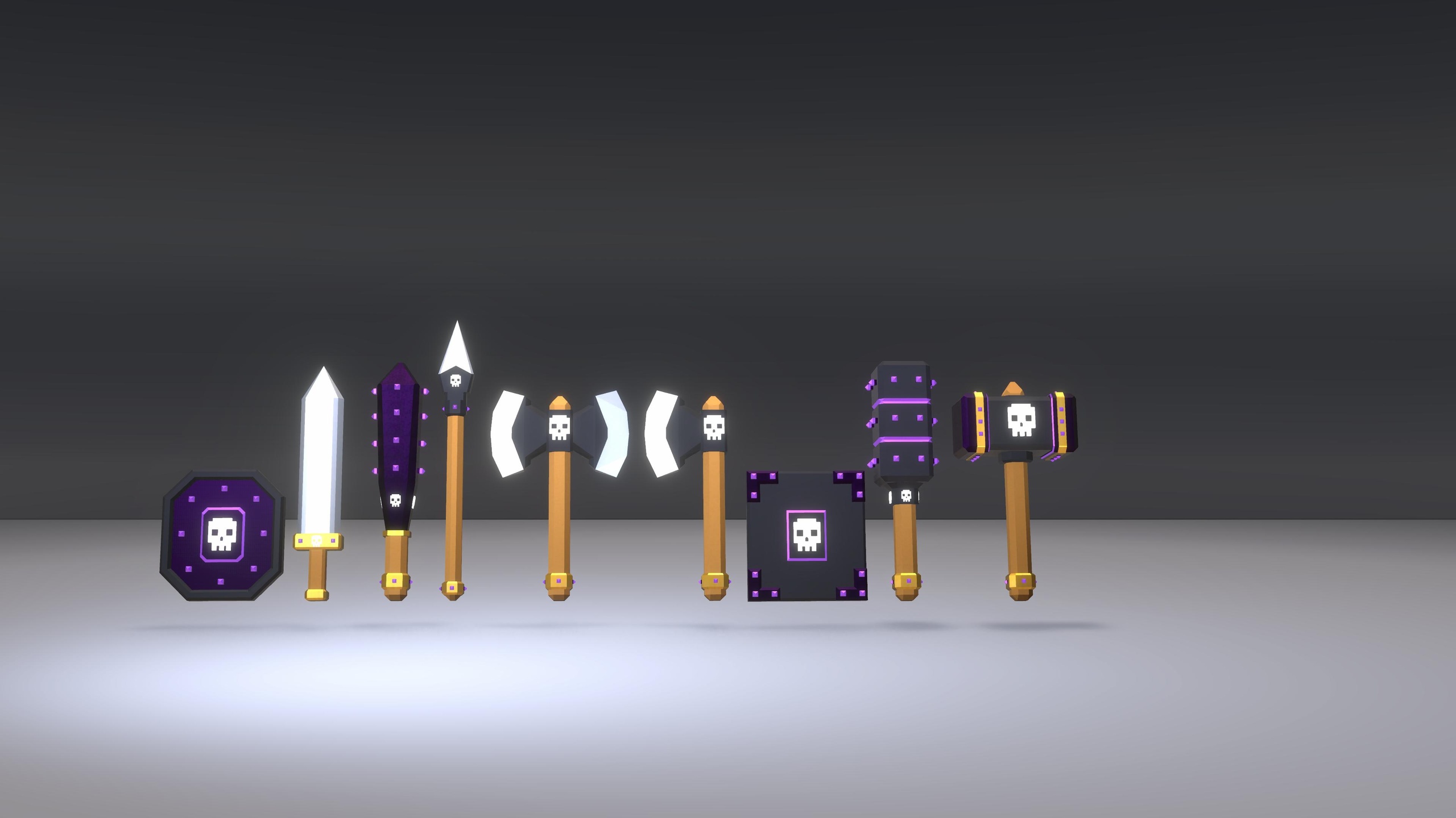 Media 1 for listing Stylized Skull Weapons Pack